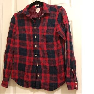 J. Crew Factory plaid button-down